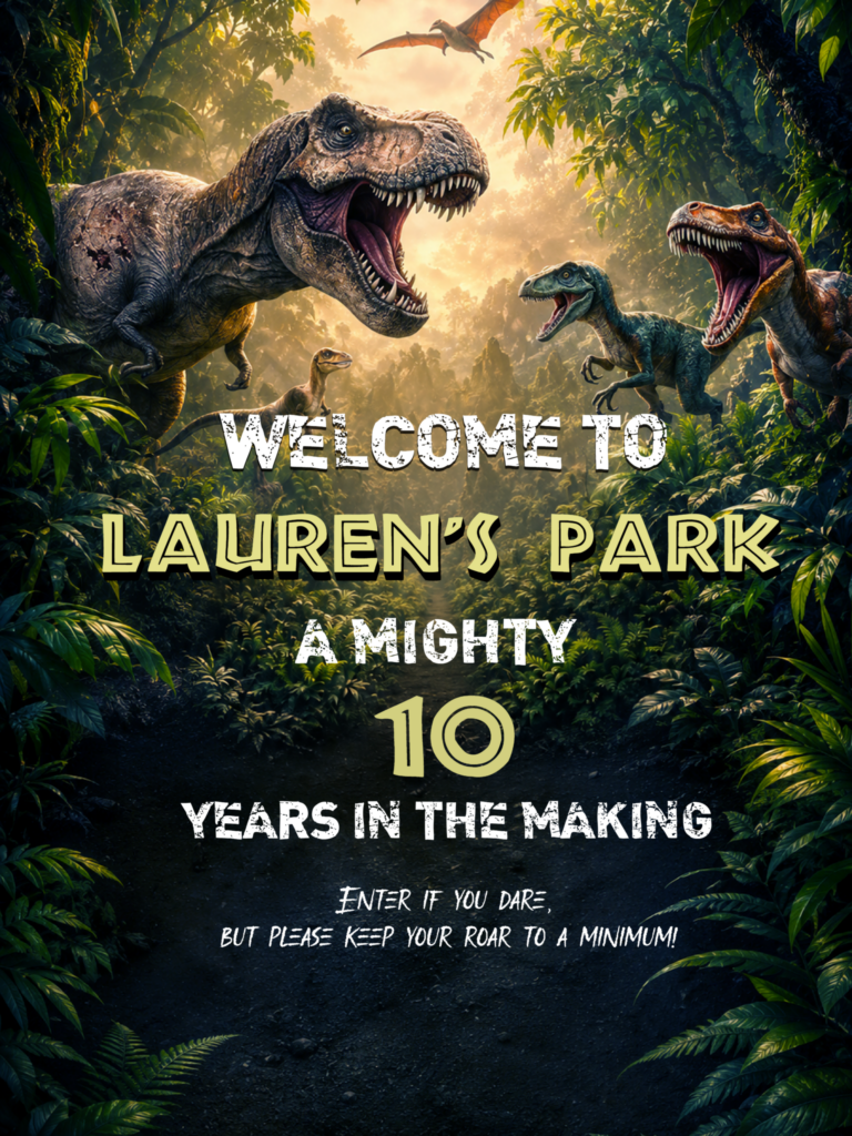 Jurassic Park dinosaur Welcome 18x24in party tool preview