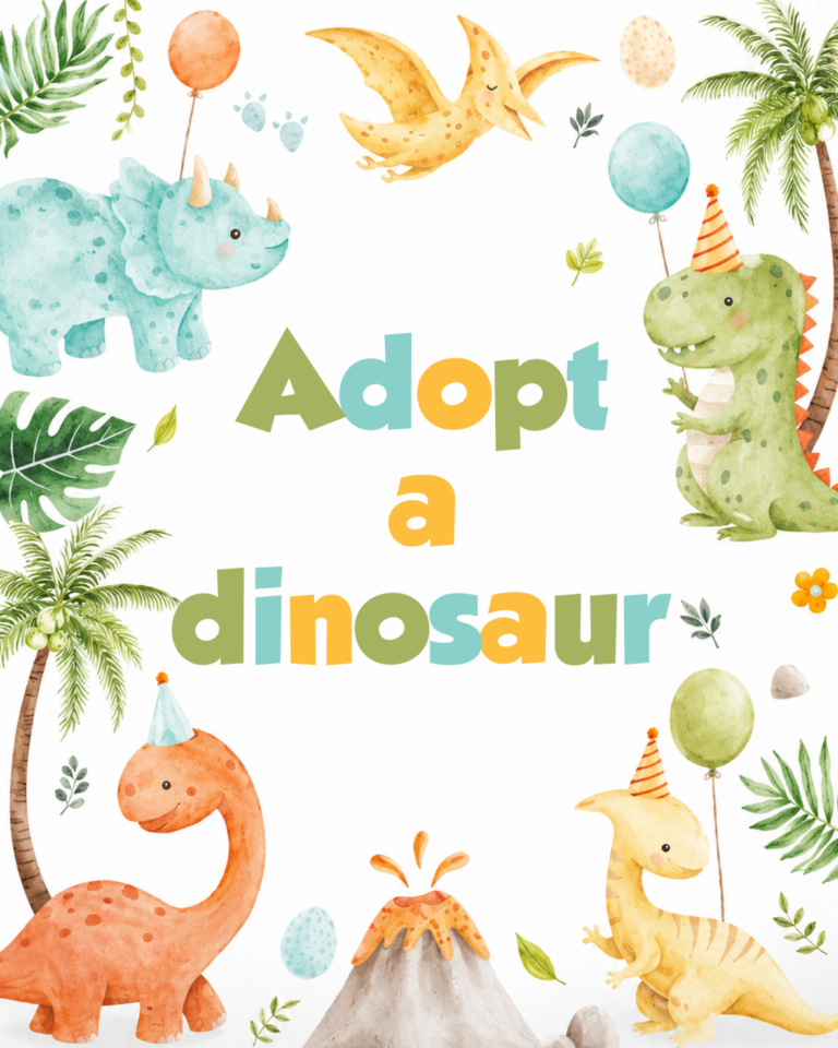 ONE-A-SAURUS Table Sign 8x10in party tool preview
